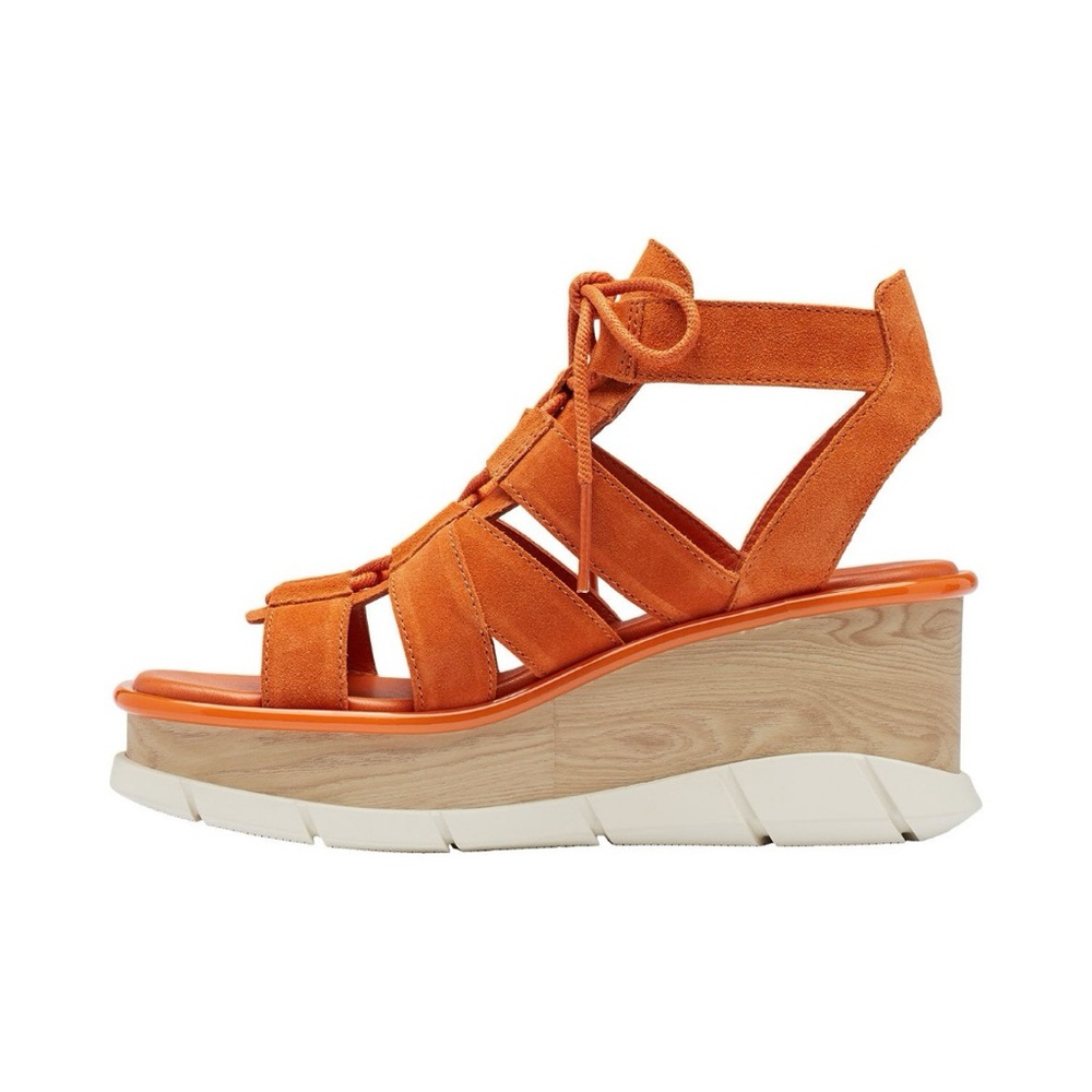 SOREL Joanie III Lace Desert Sun Suede Wedge Sandals Shoe 9 Boho Chic Festival